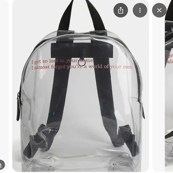 Valentino VLTN Clear Backpack with Black Accents